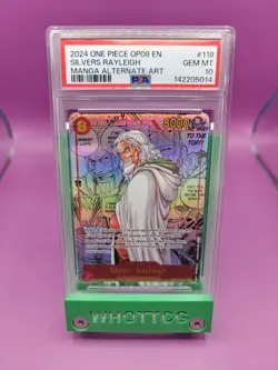 One Piece TCG Silvers Rayleigh OP08-118 - Manga Alt Art SEC - PSA 10 English - Image 1