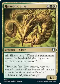 HARMONIC SLIVER 924 Commander Masters MTG Magic NM - Image 1
