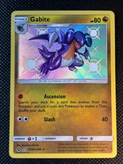 Gabite - SV39/SV94 - Pokemon Hidden Fates Sun & Moon Shiny Rare Card NM - Image 1