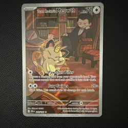 Pokemon TCG Meowth 2-Card Holo Lot: Team Rocket's 203/182, 106/094 - Image 3