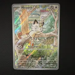 Pokemon TCG Meowth 2-Card Holo Lot: Team Rocket's 203/182, 106/094 - Image 4