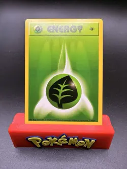 Pokemon Card - Grass Energy Base Set (Shadowless) 99/102 1st Edition - NM - Image 1