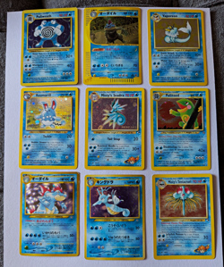 Nintendo Pokemon TCG 9-Card Water Holo Prerelease Lot Poliwrath Vaporeon - Image 1