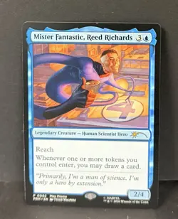 MTG Marvel Super Heroes Mister Fantastic, Reed Richards promo Card. - Image 1