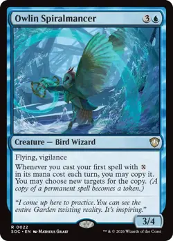 MTG - [SOC - 22 ] Owlin Spiralmancer - Commander: Secrets of Strixhaven - Image 1