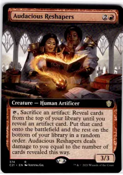 Magic The Gathering Audacious Reshapers (Extended Art) Rare #374 - Image 1