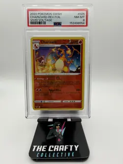2020 Pokemon SWSH Vivid Voltage - #025 Charizard [Reverse Holo] - PSA 8 - Image 1