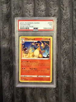 2020 Pokemon SWSH Charizard Vivid Voltage #025 PSA 7 - Image 1
