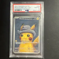 2023 Pokemon Van Gogh Pikachu With Grey Felt Hat SVP 085 PSA 10 - Image 1