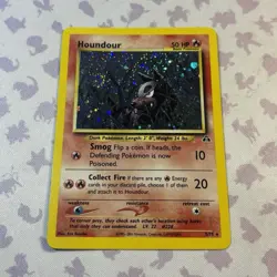 *Swirl* Houndour 5/75 Neo Discovery Holo Rare English 2001 -LP- - Image 1