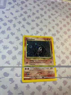 *Swirl* Houndour 5/75 Neo Discovery Holo Rare English 2001 -LP- - Image 3