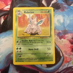 NIDORINO 37/102 UNCOMMON BASE SET UNLIMITED POKEMON NM CONDITION - Image 1