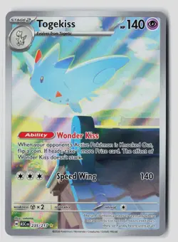 Togekiss 235/217 Illustration Rare Ascended Heroes Pokemon Holo NM - Image 1