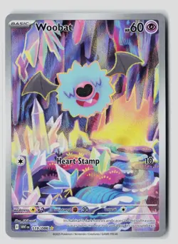 Woobat 119/086 Illustration Rare White Flare Pokemon Holo NM - Image 1