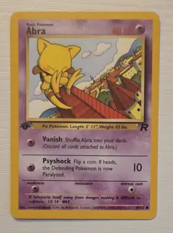 Abra 49/82 Team Rocket Pokemon 1st Edition LP - Image 1