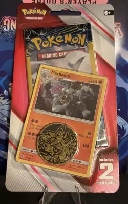 Pokemon TCG Team Up / Lost Thunder Blister - 3 Card Mini Booster Pack - Machamp - Image 1