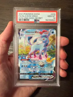 Glaceon VMAX 209/203 Evolving Skies 2021 Alt Art Secret PSA 10 GEM MINT Pokemon - Image 1