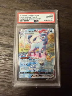 Glaceon VMAX 209/203 Evolving Skies 2021 Alt Art Secret PSA 10 GEM MINT Pokemon - Image 4