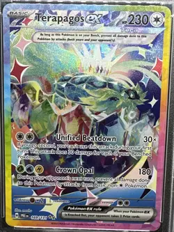 2025 POKEMON PRE EN-PRISMATIC EVOLUTIONS #169 TERAPAGOS EX SPECIAL ILLUST PSA 9 - Image 2