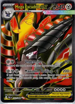 Mega Excadrill ex 103/084 Ultra Rare Pitch Black Pokemon Holo Near Mint - Image 1