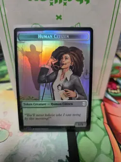 Foil Copy/Human Citizen Token, MTG, Spider-Man Token Magic Token - Image 2