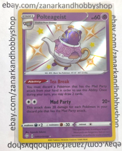 Pokemon Polteageist SV053/SV122 Shining Fates NM - Image 1