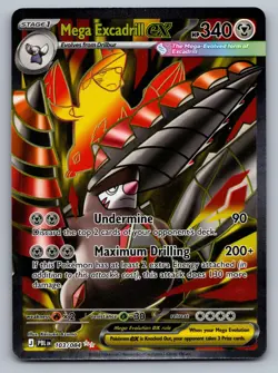 Mega Excadrill ex 103/084 Ultra Rare Pitch Black Pokemon NM - Image 1