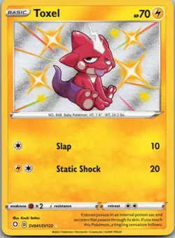 Toxel SV041/SV122 Shiny Rare Shining Fates Shiny Vault Pokemon Holo Near Mint - Image 1