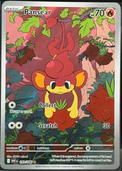 2025 Pokemon White Flare Pansear Illustration Rare #099/086 - Image 1
