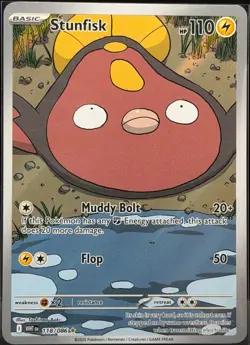 2025 Pokemon White Flare Stunfisk Illustration Rare #118/086 - Image 1