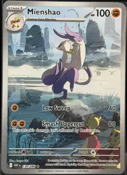2025 Pokemon White Flare Mienshao Illustration Rare #134/086 - Image 1