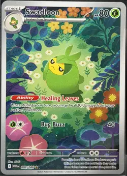 2025 Pokemon White Flare Swadloon Illustration Rare #088/086 - Image 1