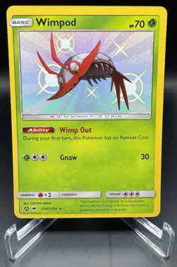 Pokemon TCG Wimpod Shiny Vault Holo Rare SV4/SV94 Hidden Fates SM - Image 1