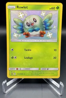 Pokemon TCG Rowlet Shiny Vault Holo Rare SV2/SV94 Hidden Fates SM - Image 1
