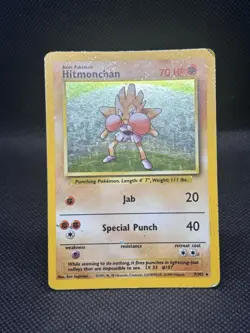 Hitmonchan 7/102 Holo Rare Unlimited - Base Set 1999 70 HP English - Image 2