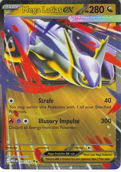 Mega Latias ex 100/132 Double Rare Mega Evolution Pokemon Holo Near Mint - Image 1