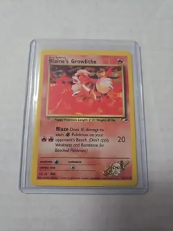 Pokemon TCG Trading Card 2000 Gym Challenge Blaine's Growlithe 62/132 Unlimited - Image 1
