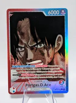 One Piece Carrying On His Will Portgas D. Ace Leader Alt Art #OP13-002 - Image 1