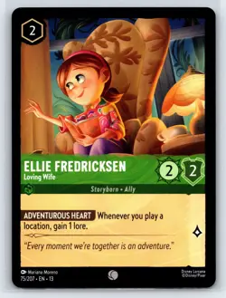 #75 Ellie Fredricksen - Loving Wife - Common 2026 Lorcana Attack of the Vine - Image 1