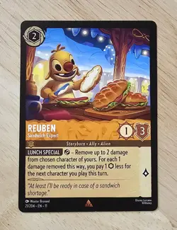 Lilo & Stitch Disney Lorcana Card Reuben Sandwich Expert 21/204 NM - Image 1