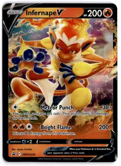 Infernape V - SWSH252 Promo Holo - SWSH: Sword & Shield Promo Cards - NM - Image 1