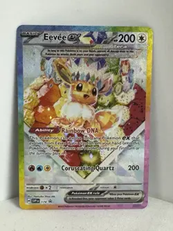 2025 POKEMON SVP EN-SV BLACK STAR PROMO #174 EEVEE ex PRISMATIC EVOLUTIONS CARD - Image 1