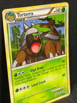 Pokemon TORTERRA 10/95 Unleashed HOLO RARE Stage 2 Playing Card TCG - Image 2