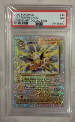 PSA 7 JOLTEON 14/110 | Legendary Collection Reverse Holo Pokemon Card - Image 1