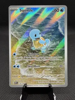 Squirtle Rare Illustration Card 170/165 Scarlet & Violet 151 English Edition NM - Image 1
