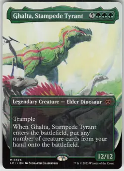 MTG Ghalta Stampede Tyrant Borderless NM The Lost Caverns of Ixalan Magic 326 - Image 1