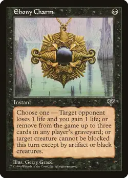 Mirage Ebony Charm MTG Magic the Gathering NM - Image 1