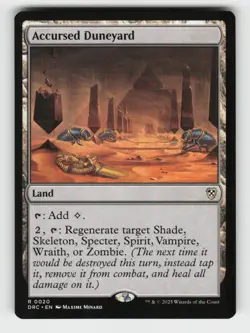 Accursed Duneyard 20 Rare Commander: Aetherdrift Magic: The Gathering Near Mint - Image 1