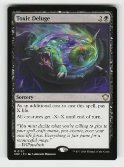 Toxic Deluge 120 Rare Commander: Secrets of Strixhaven Magic: The Gathering NM - Image 1