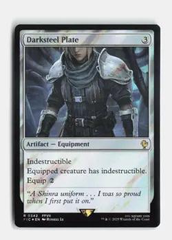 Darksteel Plate (Surge Foil) 342 Foil Commander: FINAL FANTASY MTG NM - Image 1